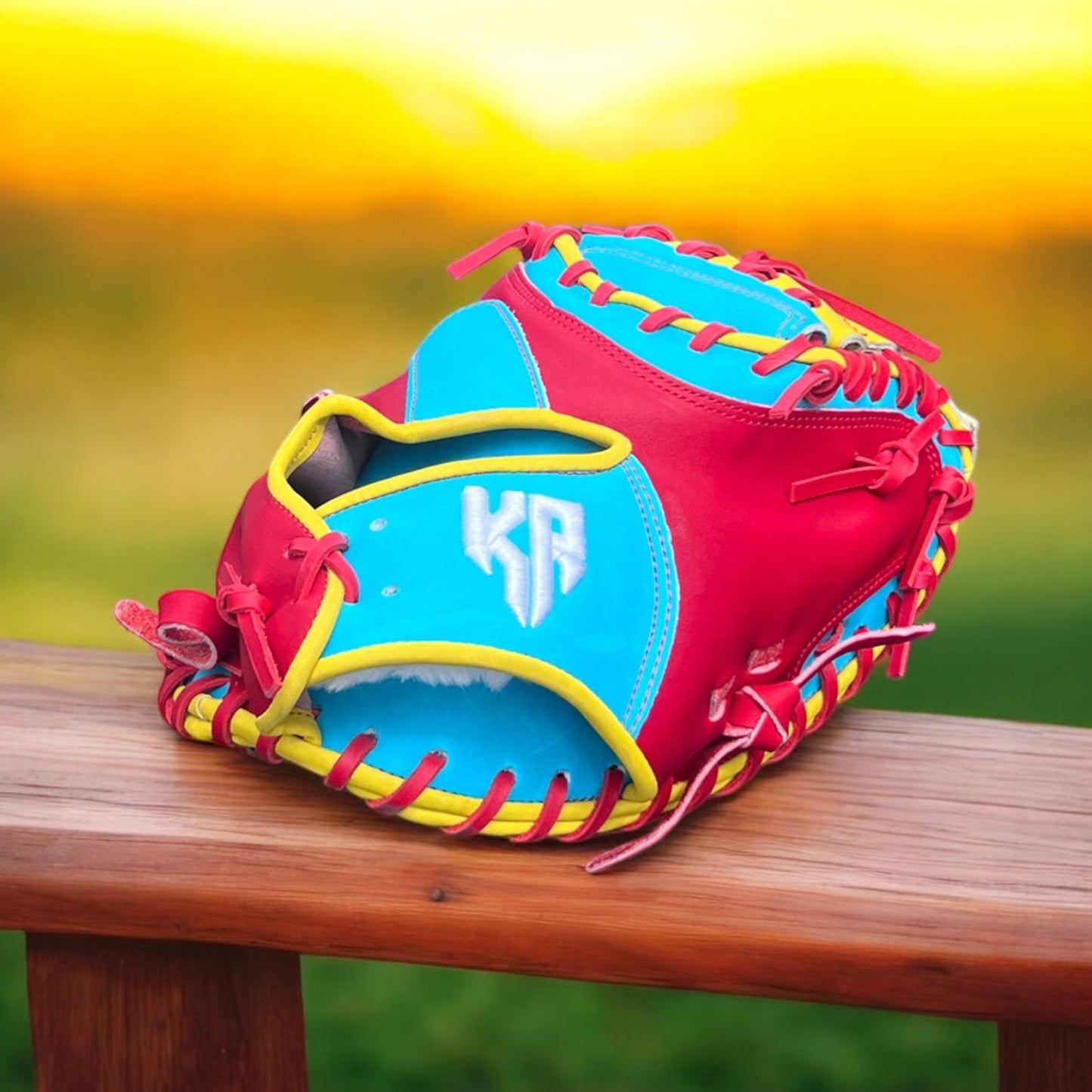 33.5 Catcher's Mitt Teal & Red