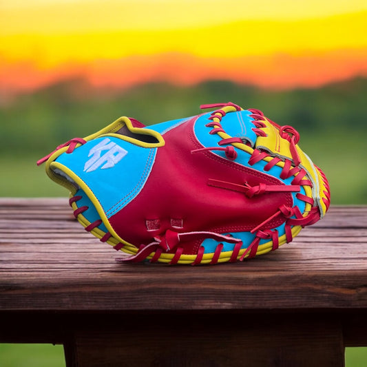 33.5 Catcher's Mitt Teal & Red